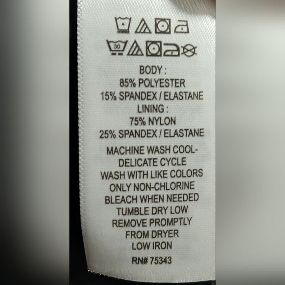 Tahari Floral Mesh Faux-Wrap Long Sleeve Bodysuit - Picture 4 of 4